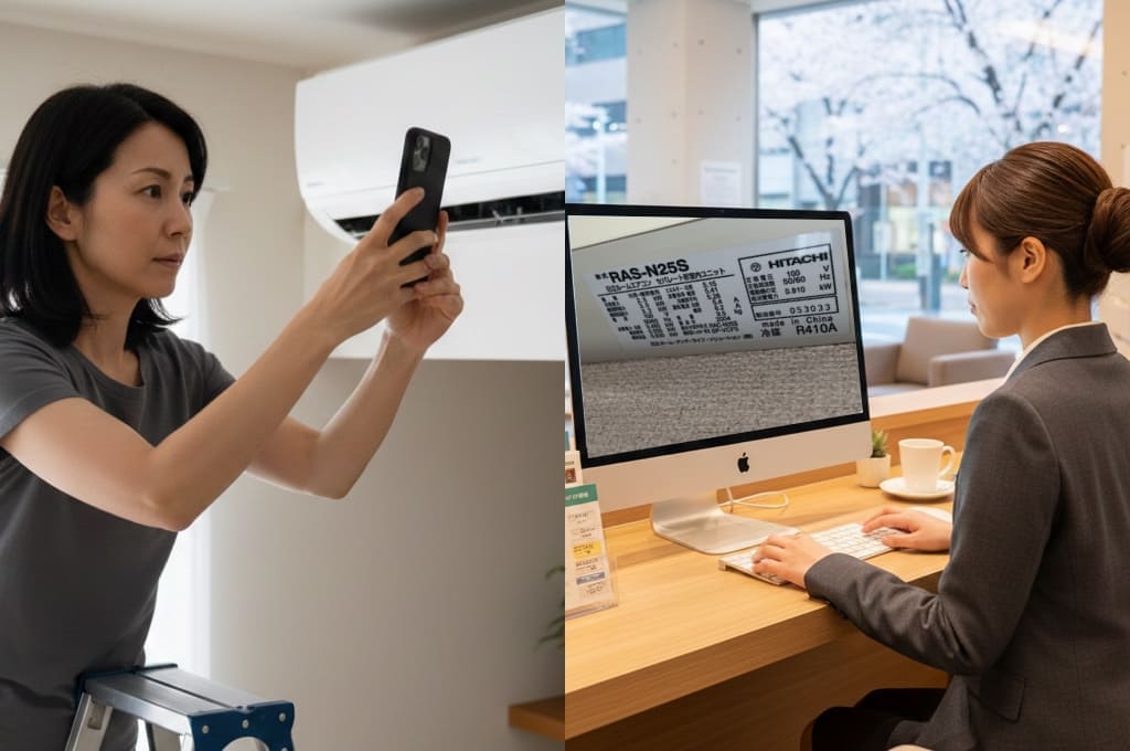 室内の設備を確認するイメージ